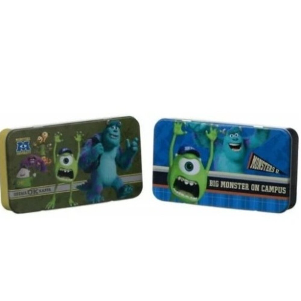 Monsters University Metal Pencil Tin Storage Box Set of 2